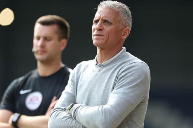 Keith Curle watches on at Gigg Lane. Picture: Pete Norton