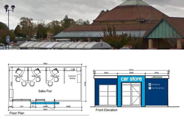 A single-storey 'Car Store' could be built on the car park of a Northampton supermarket.