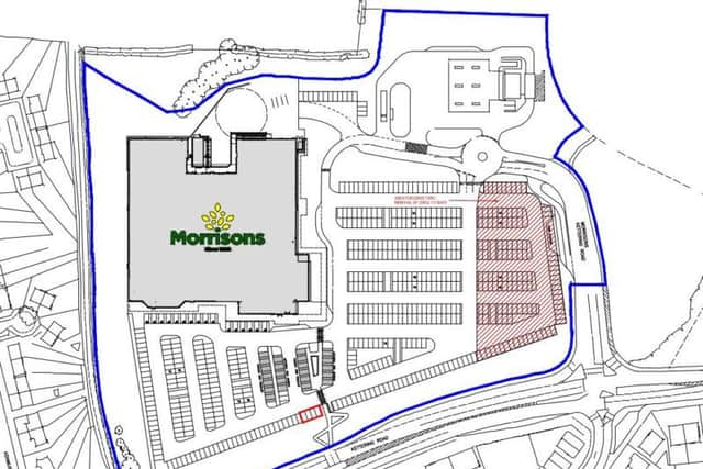 The pod office would take up a total of four parking spaces on the site.