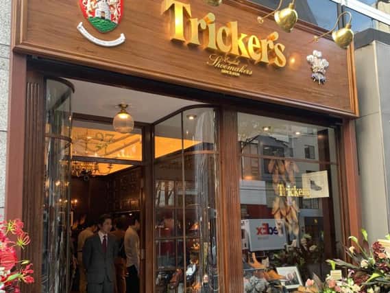 Tricker's first store overseas was opened just this week in Tokyo.
