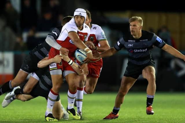 Luther Burrell looked for the offload
