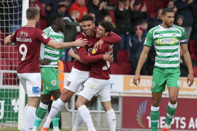 FINE FORM: Daniel Powell has scored three goals in his last five games for the Cobblers. Pictures: Pete Norton