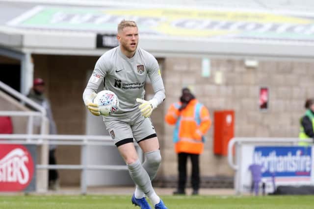 Left exposed by his defence at times but still enjoyed a good game between the sticks. Quick off his line to beat the ball away from Abrahams' feet and produced a superb flying save from Arquin's late volley... 7 CHRON STAR MAN