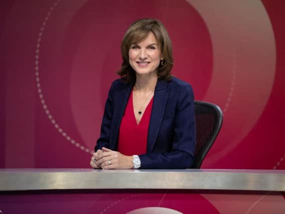 Host Fiona Bruce recently took over the reins of the political panel show from David Dimbleby.