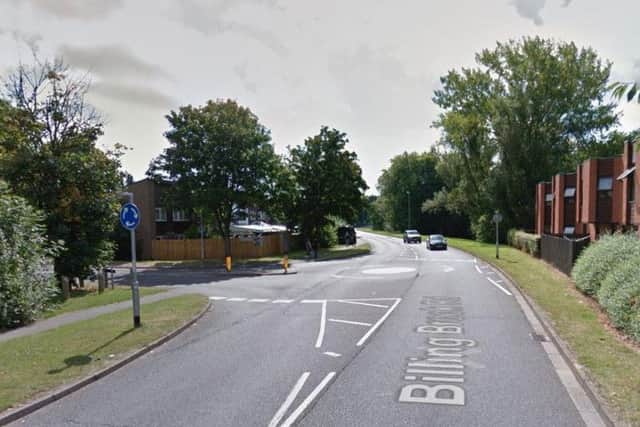 The incident happened in Billing Brook Road, Northampton.