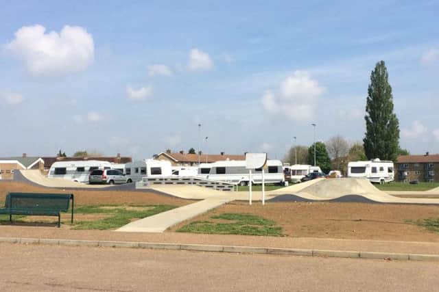 At least 15 caravans have been spotted on North Oval, in Kings Heath.