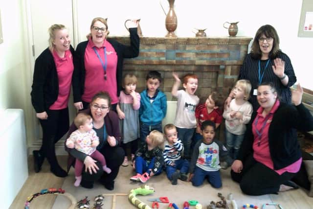 The staff and children at Abington Park Day Nursery are celebrating after earning an outstanding rating.