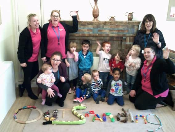 The staff and children at Abington Park Day Nursery are celebrating after earning an outstanding rating.