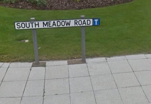 A man exposed himself indecently on South Meadow road twice in one day in April.