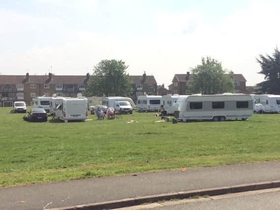 The encampment on Kings Heath Park arrived on Sunday night (April 29).