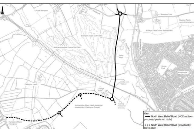 The official route of the relief road
