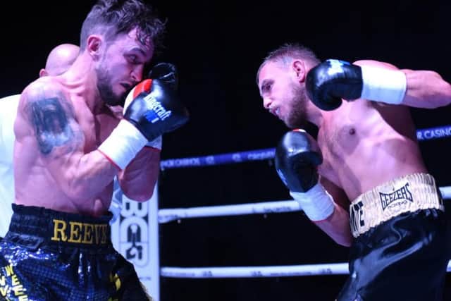 Action from Nathan Reeve's bout with Craig Derbyshire at The Deco in 2017
