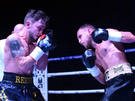 Action from Nathan Reeve's bout with Craig Derbyshire at The Deco in 2017