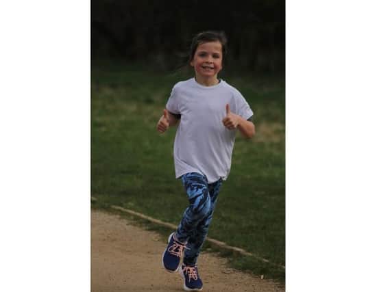 Seven-year-old Hannah is set to take on the Northampton 10km with her mum and brother.