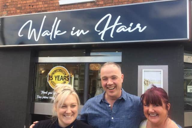 The team at Walk In Hair are celebrating 15 years in St Leonard's Road