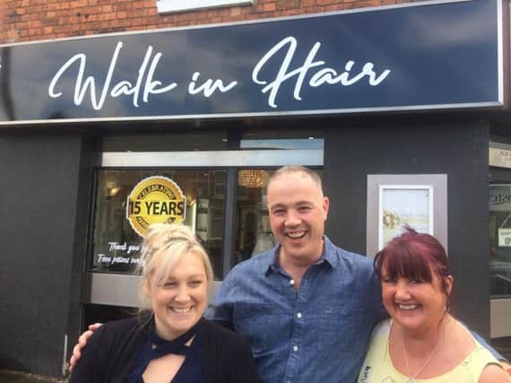 The team at Walk In Hair are celebrating 15 years in St Leonard's Road