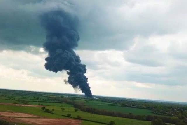 Explosions heard close to the scene of the fire at Sywell