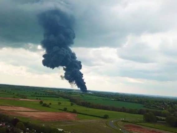 Explosions heard close to the scene of the fire at Sywell