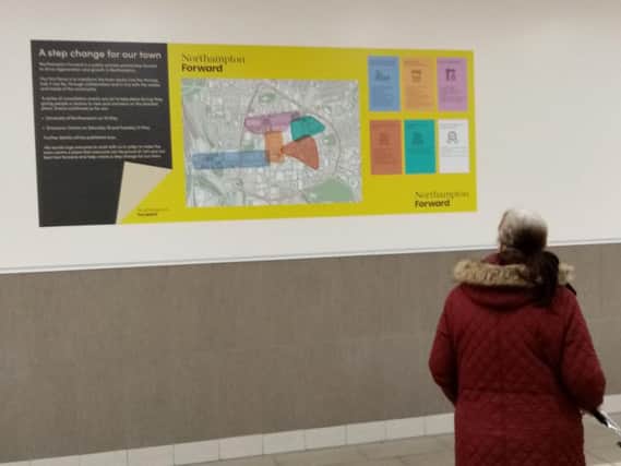 A new posted detailing the 25m plan for the town has been posted outside Boots in the Grosvenors Centre.