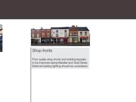 A facelift would be given to the shop fronts in Drapery and Marefair.