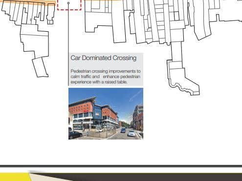 Currently, the busy six-lane crossing from Sol Central to the base of Gold Street serves as a hard border between the town centre and the train station. The proposals suggested calming Marefair traffic and making the crossing more pedestrian-friendly.
