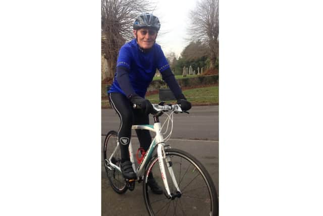 Great-grandad Stuart Hanson will embark on a 200-mile journey to Exeter on his bike tomorrow.