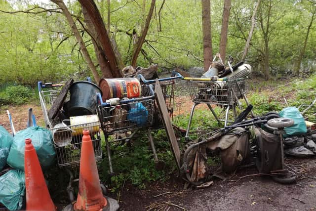 This picture shows just some of the rubbish Bridget and her daughter managed to clear over a bank holiday weekend.