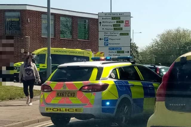 The scene of the crash in St Peter's Way