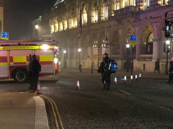 A fire broke out at Northampton Museum and Art Gallery in February - but a fire door stopped the blaze in its tracks.