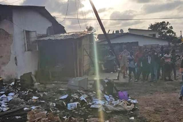Peter's family are now crammed into just two small corrugated iron shacks following the fire.