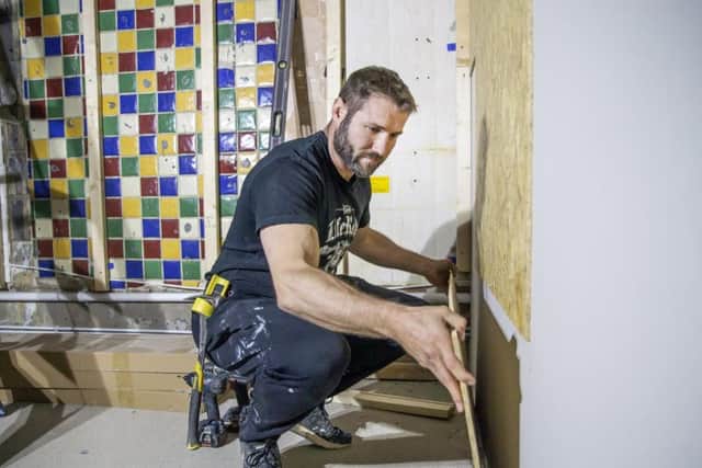 Ben found himself dusting off his building skills to renovate the former gym space.