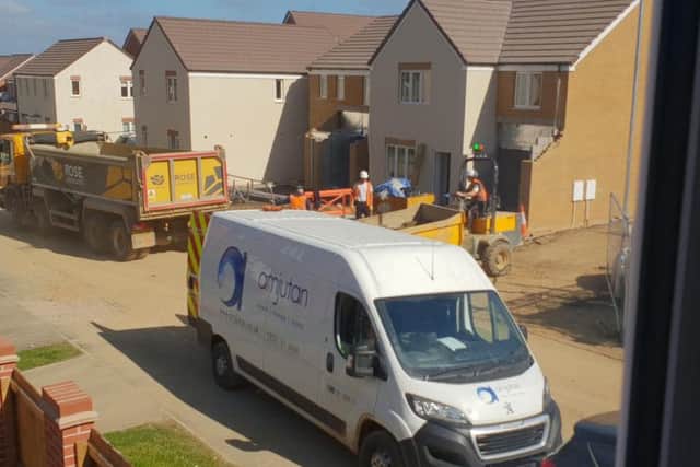 Northfield Way in Kingsthorpe was due to be completed two months ago