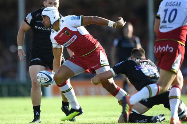 Luther Burrell came off the bench to play his final game for Saints last Saturday