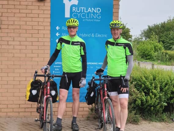 Gary McDaniels and Michael Hollowell both turn 50 within a year - but first they will cycle from one end of the country to the other in just seven days.