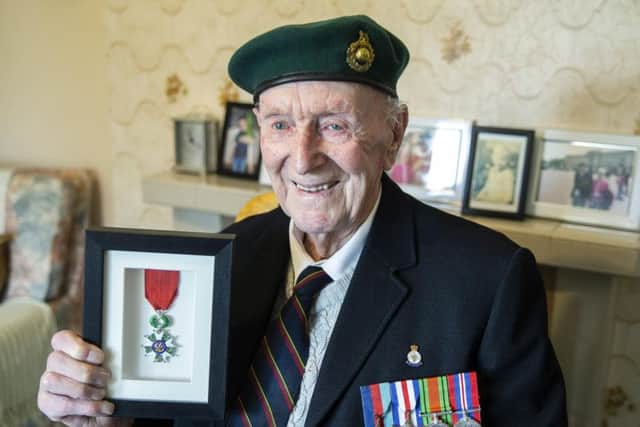 Ernie Wheeler with his Legion d'Honneur - the highest French military order available.
