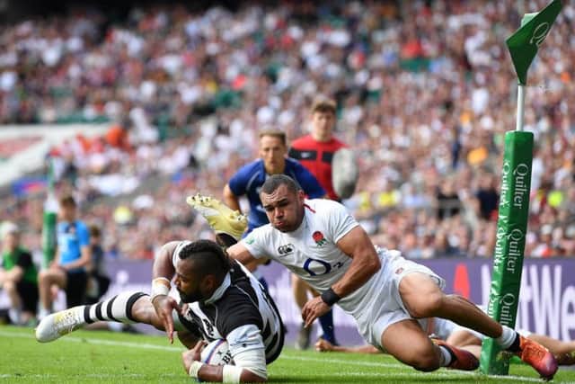 Taqele Naiyaravoro finished with a flourish for the Barbarians