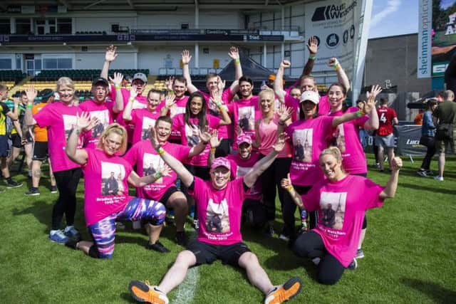 Nearly 2,000 has been raised in memory of Bradley after his friends took on Tough Mudder on Saturday. Picture taken at Northampton Saints' ground by Kirsty Edmonds.