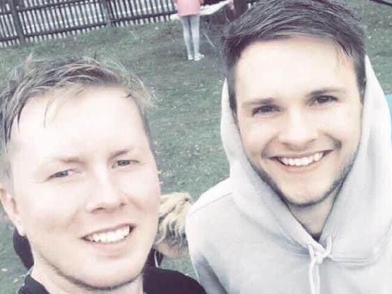 Billy pictured (left) with Bradley, who was affectionately nicknamed 'Bradders', among his pals.