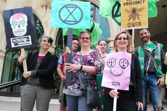 Members of the Northampton branch of Extinction Rebellion attended the meeting