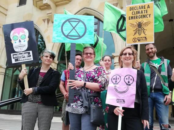 Members of the Northampton branch of Extinction Rebellion attended the meeting
