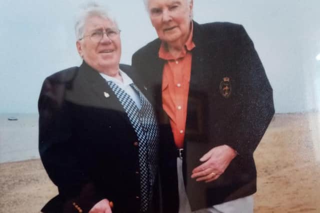 Mark, right, was only reunited with the man who saved his life, Don Bass, after 65 years. Both thought the other was dead.