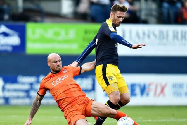 Alan McCormack in action for Luton Town on the final day of last season
