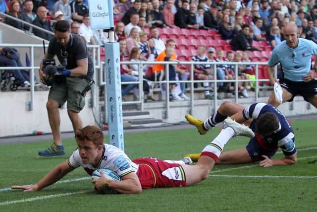 Andrew Kellaway announced himself with a try at Bristol