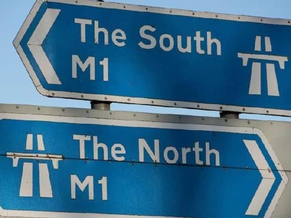 A broken down crane is causing delays on the M1