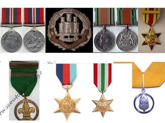 A collection of distinctive WWII medals similar to these was stolen from a Northamptonshire home.