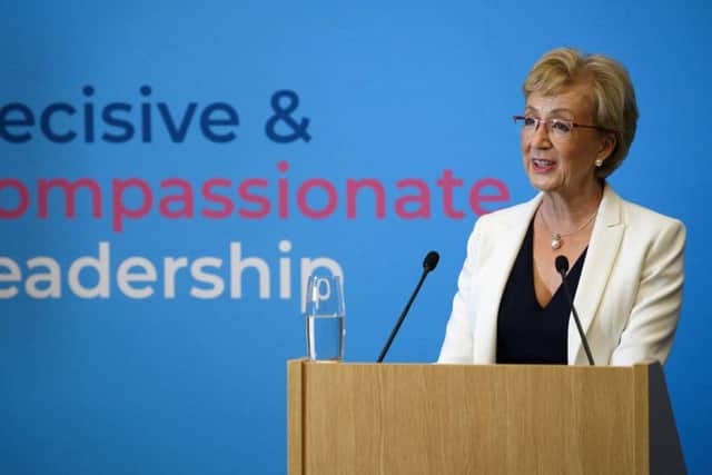 South Northamptonshire MP Andrea Leadsom launches her bid to be Conservative party leader. Photo: Getty Images