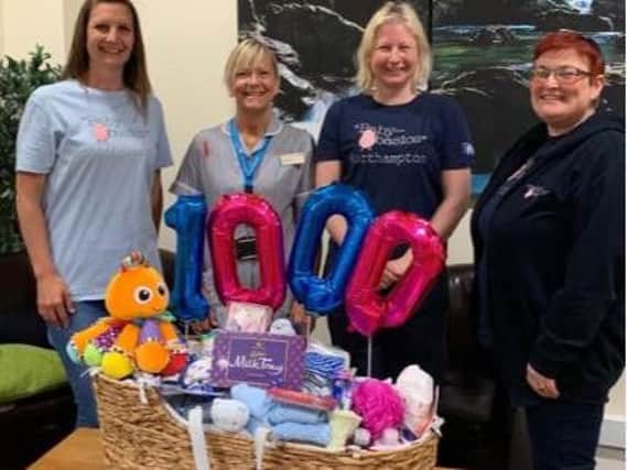 The volunteers at Baby Basics Northampton are celebrating sending out 1,000 urgent gift packs.