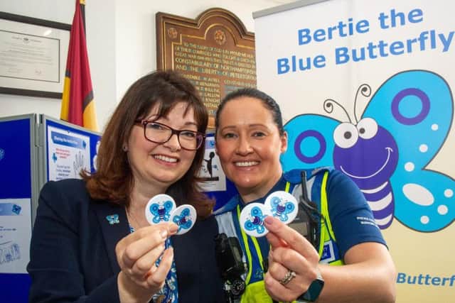 The blue butterfly scheme is the brainchild of Katrina Heath and PSCO Kirsten Bates.