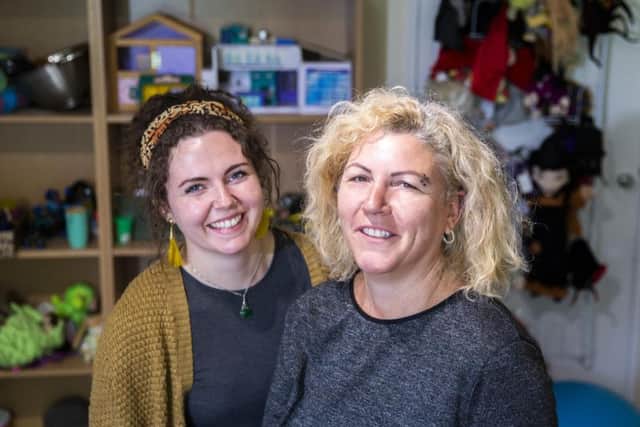 Erin May and Claire Harrison-Breed pictured by Kirsty Edmonds at Broad Horizons Psychotheraputic Services based at Moulton College campus.