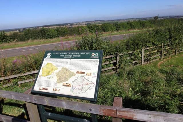 The Naseby Battlefield Project has information signs at the site of the Battle of Naseby